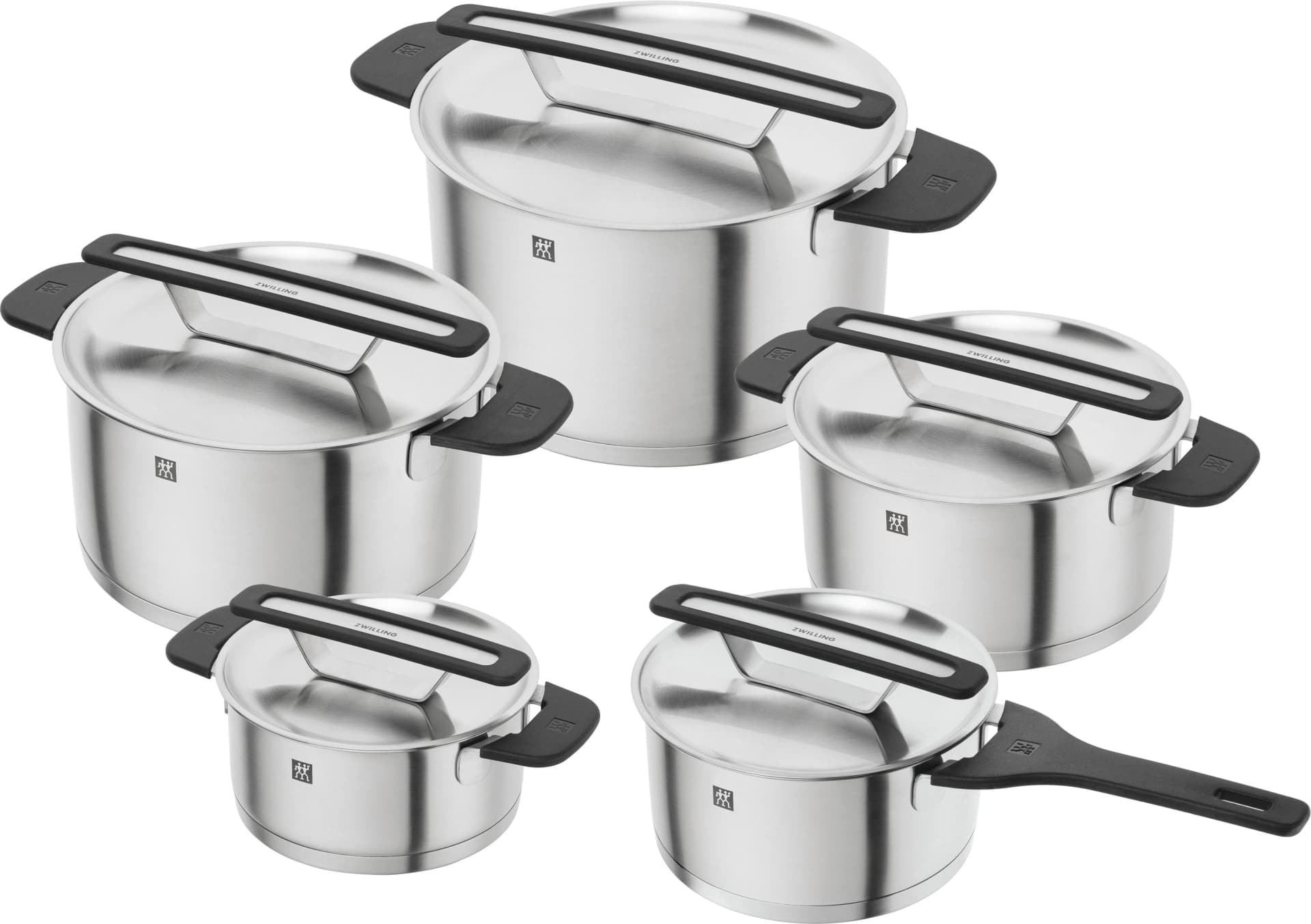 ZWILLING More Kochtopfset 5-tlg. 18/10 Edelstahl Silber