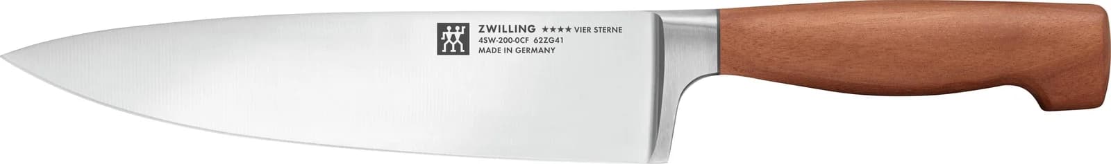 ZWILLING VIER STERNE Kochmesser 20 cm Kotibé Holz