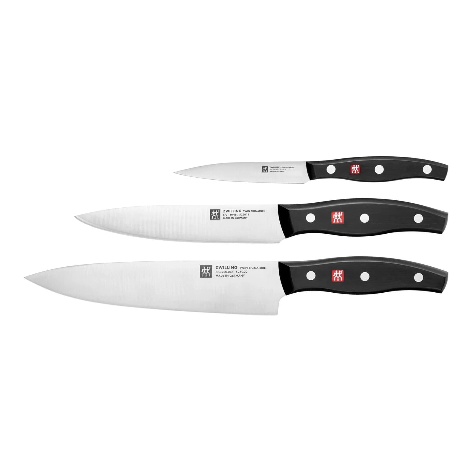 ZWILLING SIGNATURE Messer-Set 3-teilig Schwarz/Silber Edelstahl