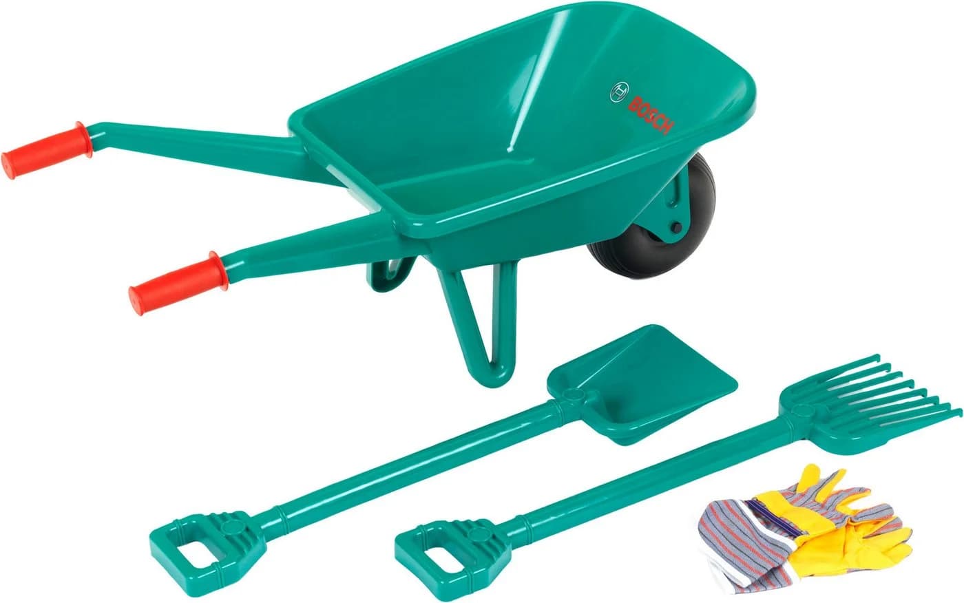 Klein Kinder-Gartenset Spielzeug Rasenmäher und Schubkarre 5-tlg. Made in Germany - Bild 3
