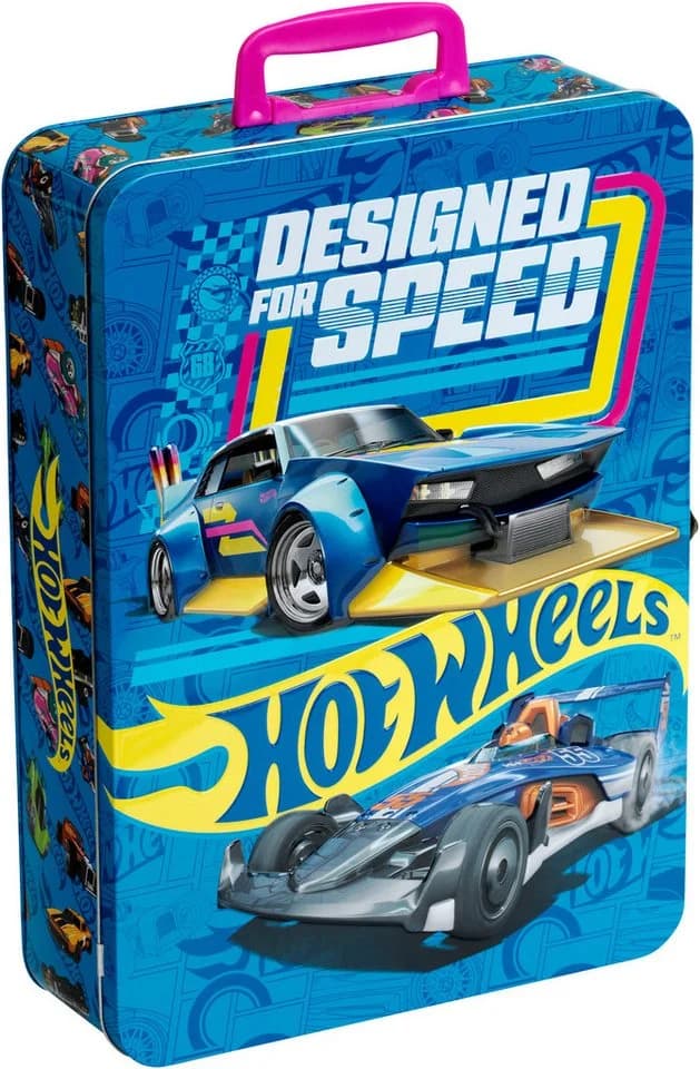 Hot Wheels Sammelkoffer für 50 Autos Blau Pink Aufbewahrungsbox - Bild 2