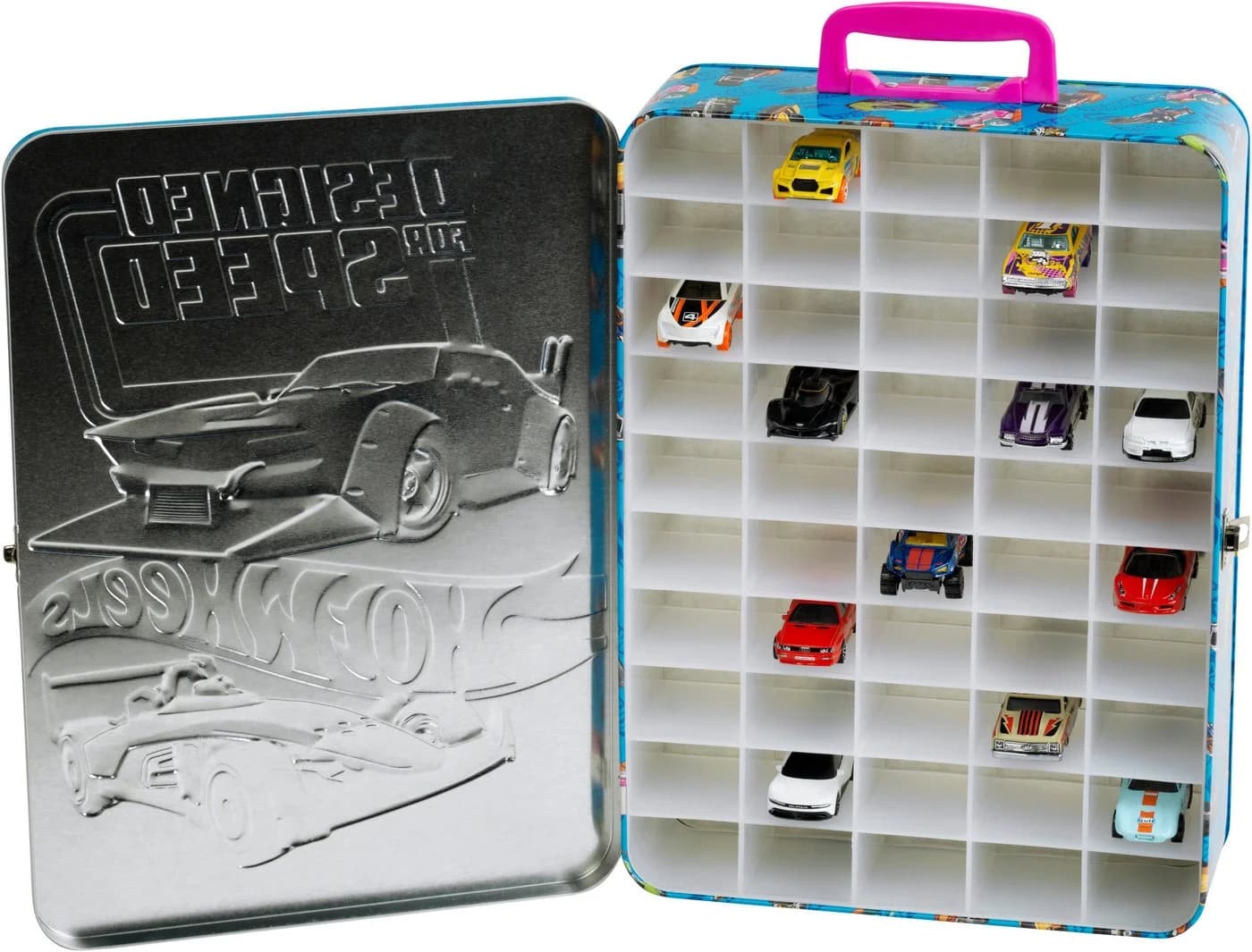 Hot Wheels Sammelkoffer für 50 Autos Blau Pink Aufbewahrungsbox - Bild 4
