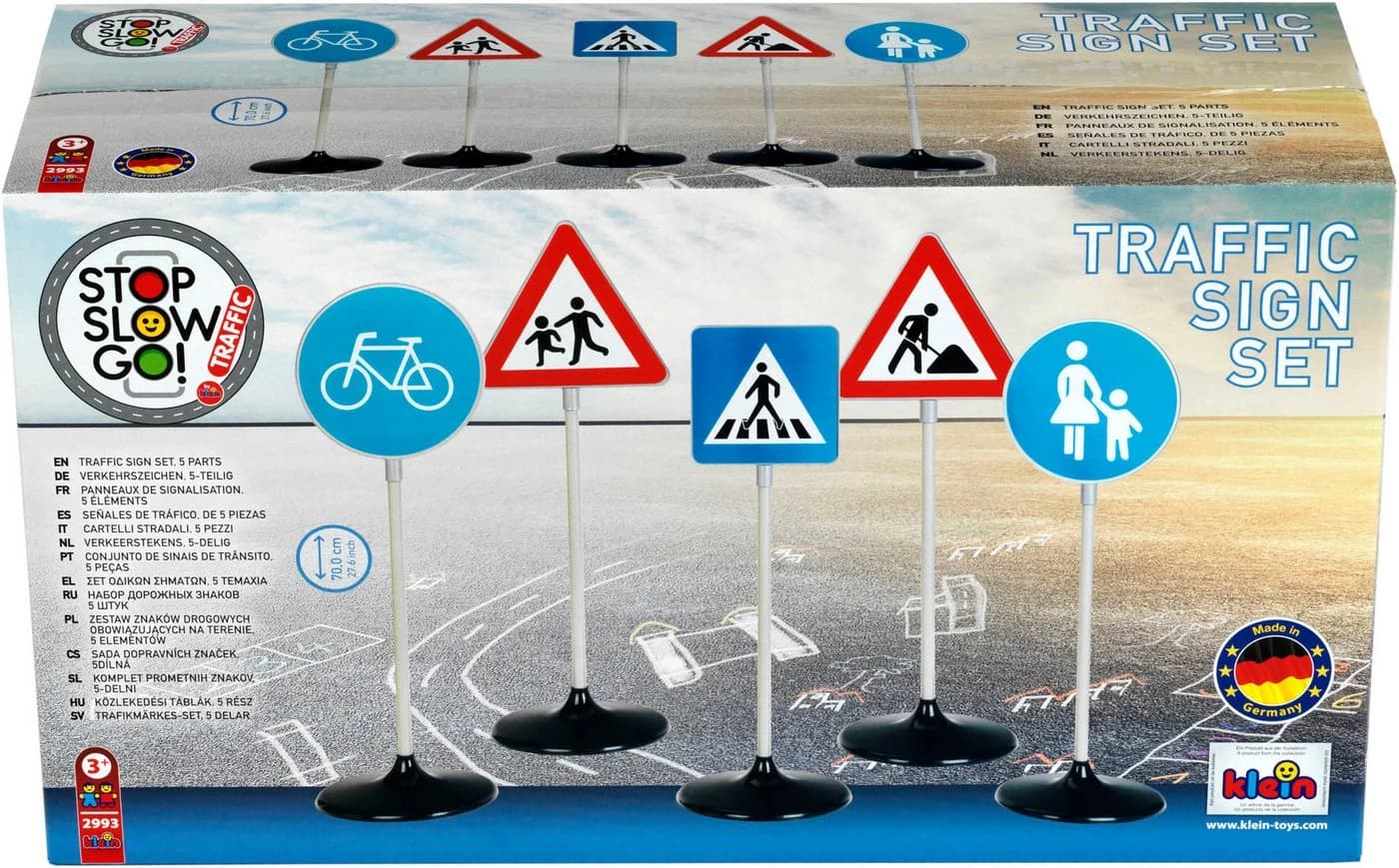 Klein Spiel-Verkehrszeichen Verkehrsschilder-Set B, 5 Schilder, Made in Germany
