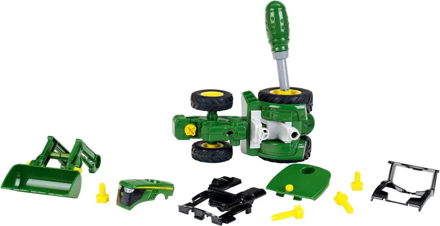Klein Spielzeug-Traktor John Deere mit Frontlader Grün - Bild 3