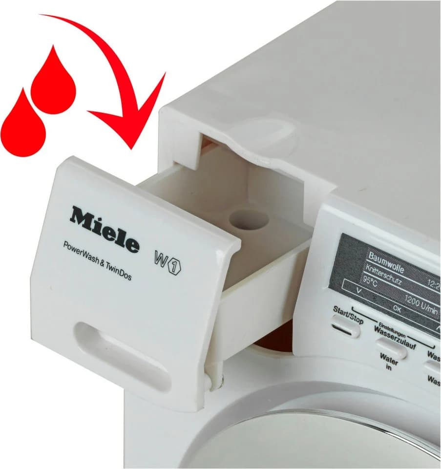 Klein Kinder-Waschmaschine Miele Design Weiß mit Wasserfunktion - Bild 3