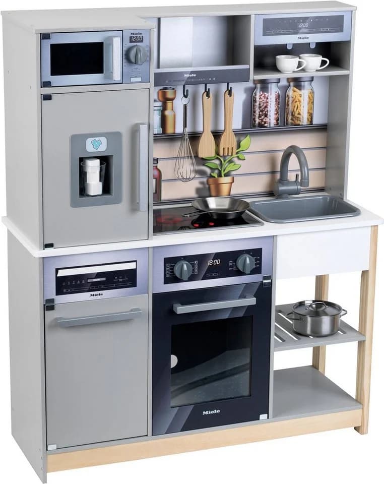 KLEIN Spielküche Miele Family Grau/Weiß/Schwarz mit Licht & Sound - Bild 4
