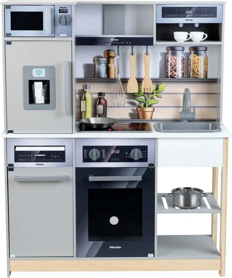 KLEIN Spielküche Miele Family Grau/Weiß/Schwarz mit Licht & Sound - Bild 5
