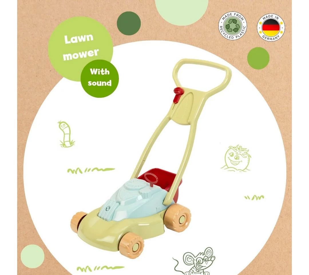 KLEIN Kinder-Rasenmäher Little Foot mit Grasfang grün/blau - Bild 5