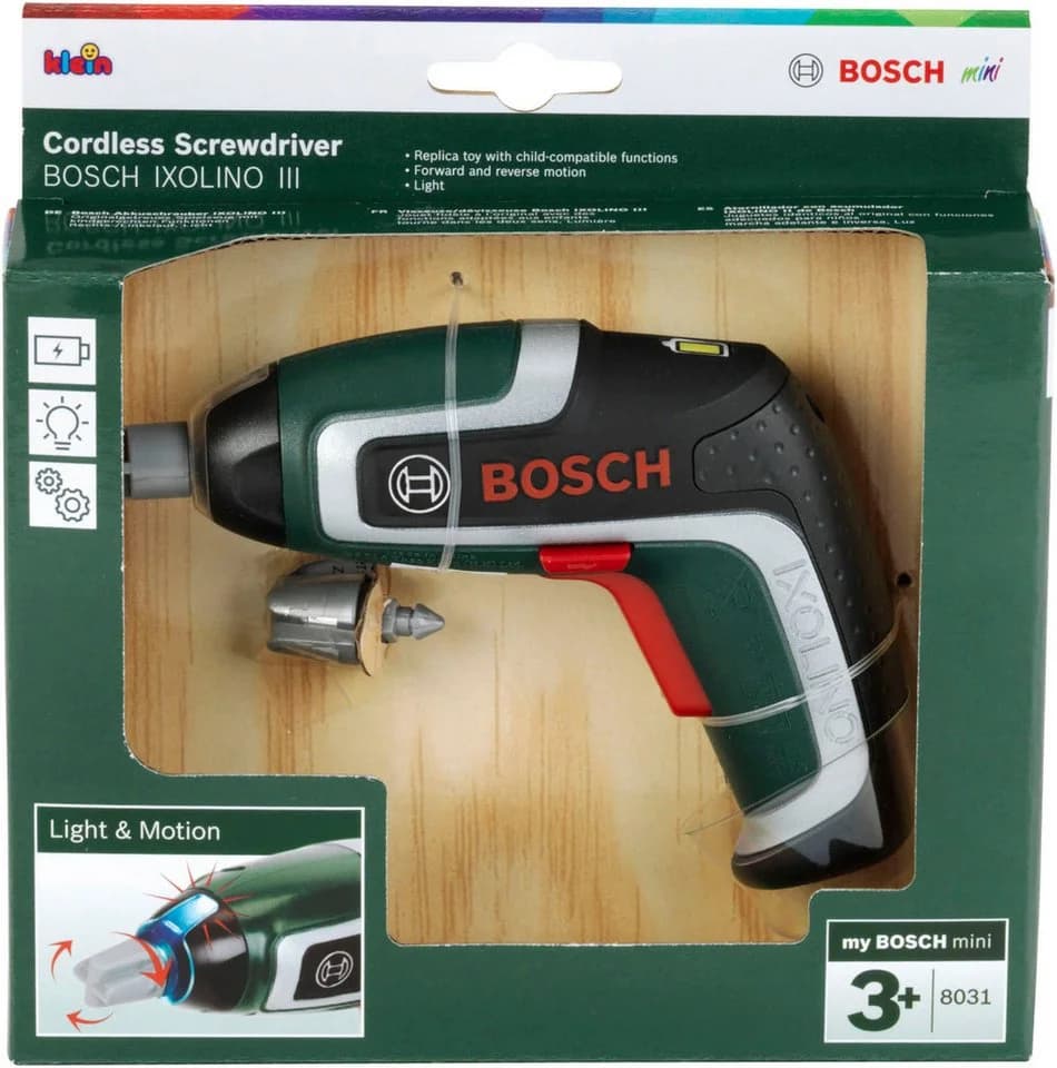 Klein Kinder-Akkuschrauber Bosch Ixolino 7 Grün mit Licht und Sound - Bild 3