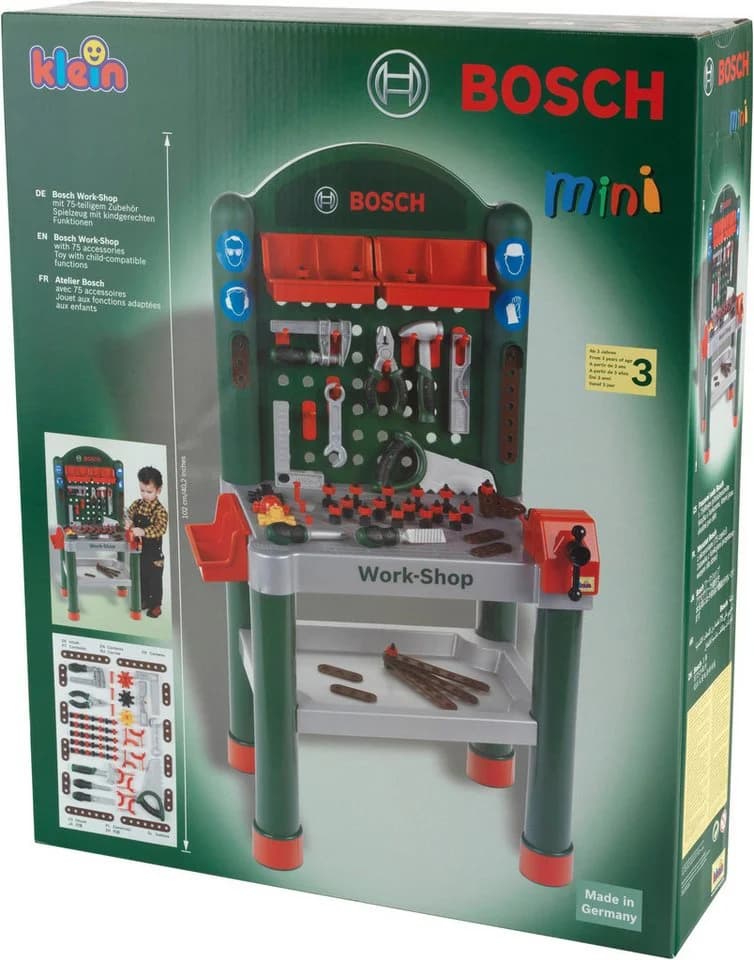 KLEIN Spielwerkbank BOSCH-Work-Shop Bunt Rollenspielzeug - Bild 4