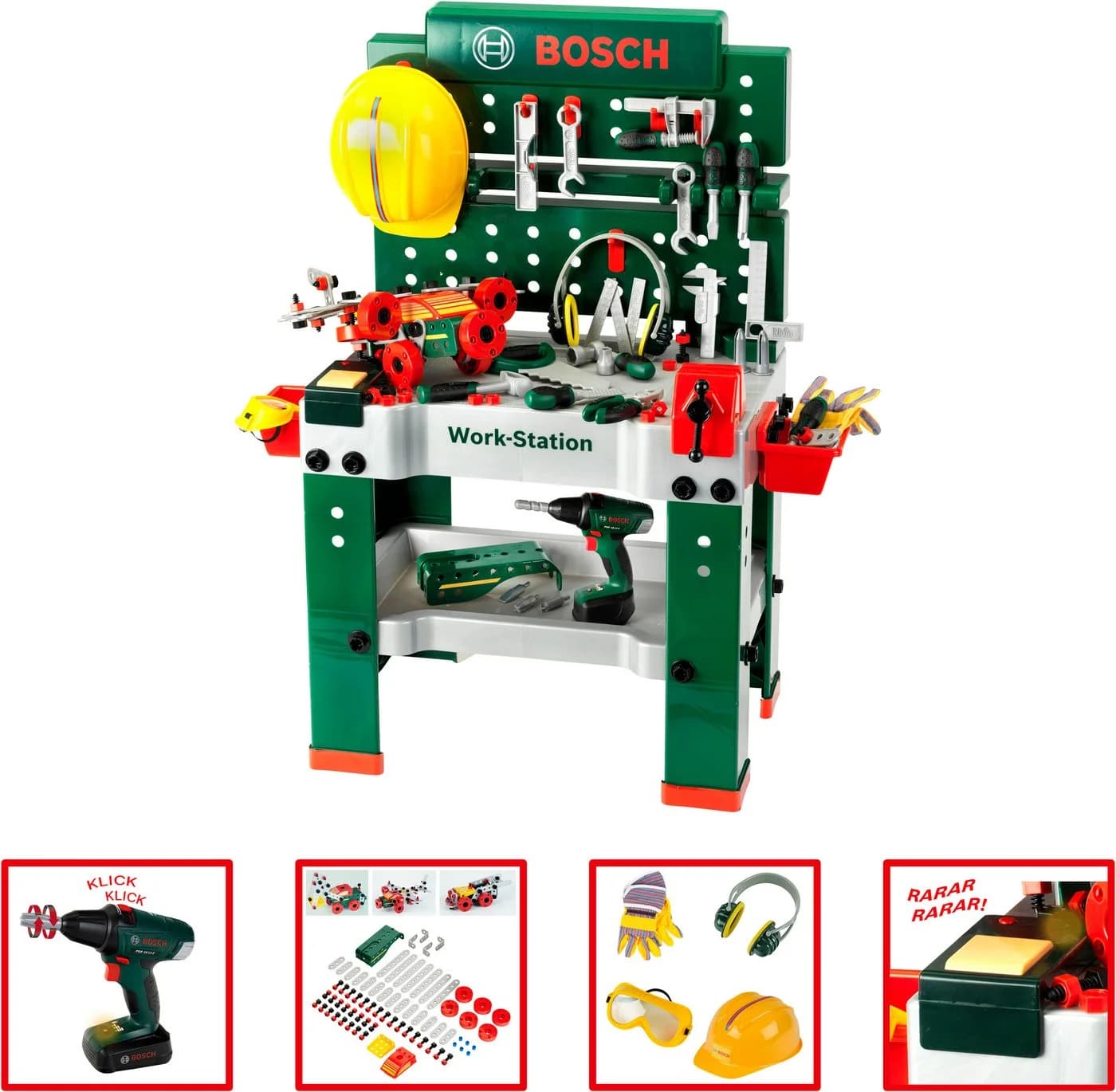 Klein Spielwerkbank Bosch No.1 2016 mit Sound und Zubehör Bunt - Bild 3