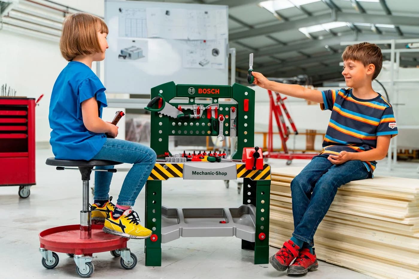 Klein Spielwerkbank BOSCH Made in Germany Bunt - Bild 5