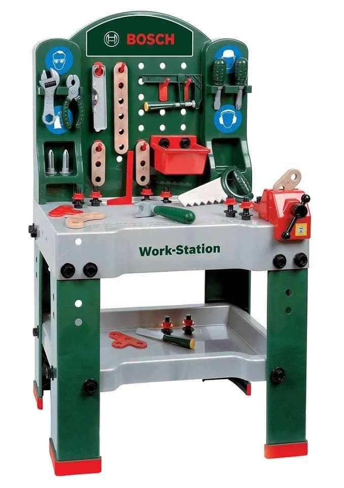 Klein Spielwerkbank BOSCH-Workstation 43tlg. Bunt Kunststoff