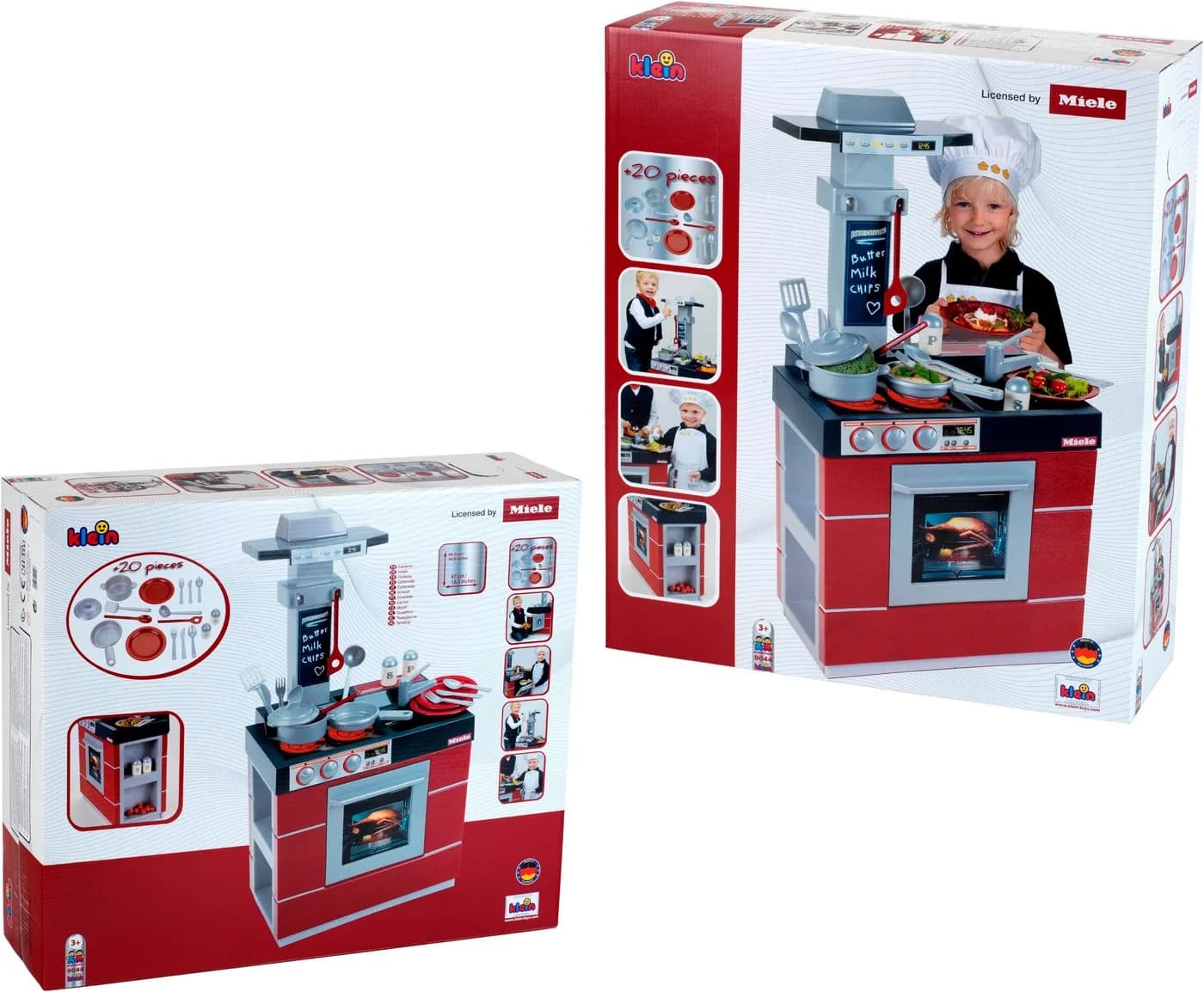 KLEIN Spielküche MIELE rot/grau mit Zubehör - Bild 2