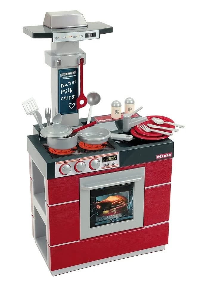 KLEIN Spielküche MIELE rot/grau mit Zubehör - Bild 3
