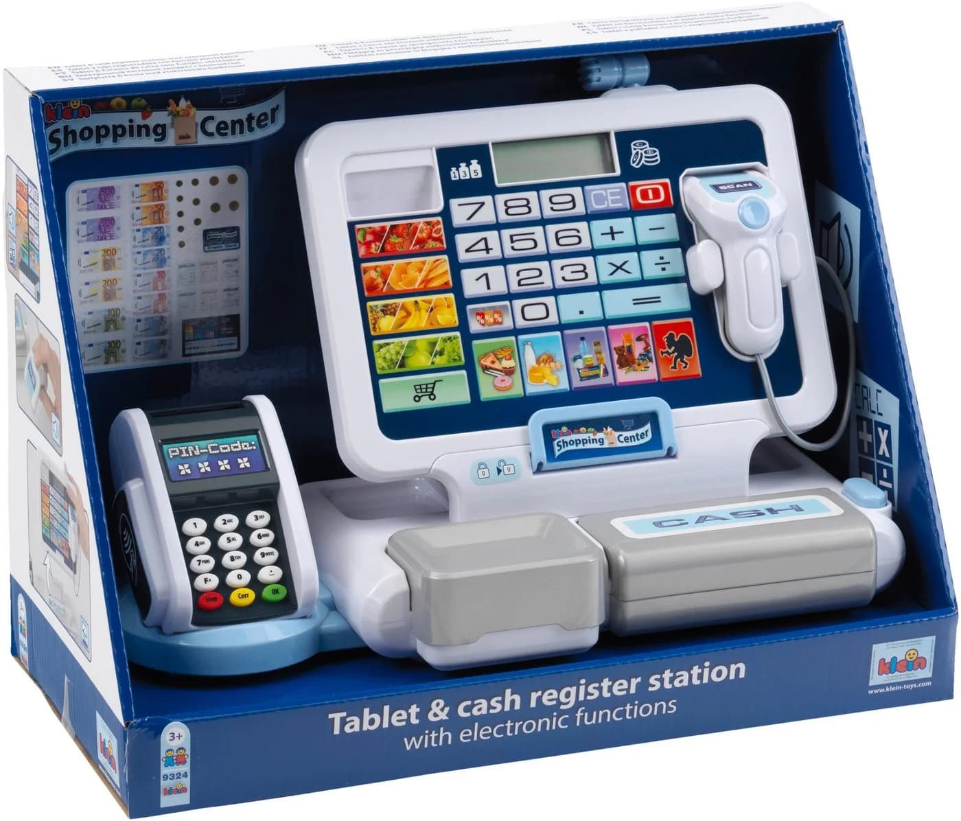 KLEIN Spielkasse Shopping Center Tablet & Kassenstation Bunt
