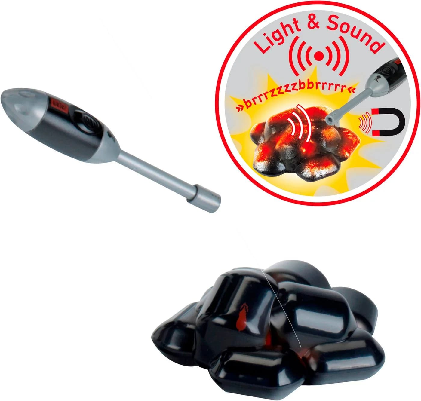 KLEIN Weber Spiel-Kugelgrill One Touch Premium Schwarz mit Licht und Sound