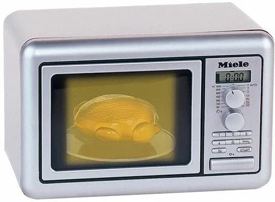 Klein Kinder-Mikrowelle Miele Design Silber Spielzeug