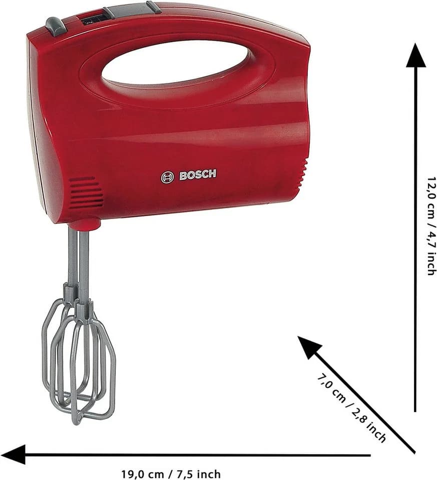 Klein Kinder-Handmixer Bosch Design Rot Grau mit Soundfunktion - Bild 5