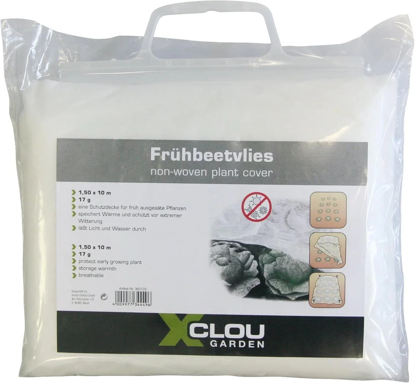 XCLOU Gartenvlies Weiß Frostschutzvlies licht- und wasserdurchlässig - Bild 2