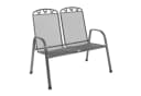 Greemotion Gartenbank Toulouse 2-Sitzer Metall Grau Stapelbar Bild 3
