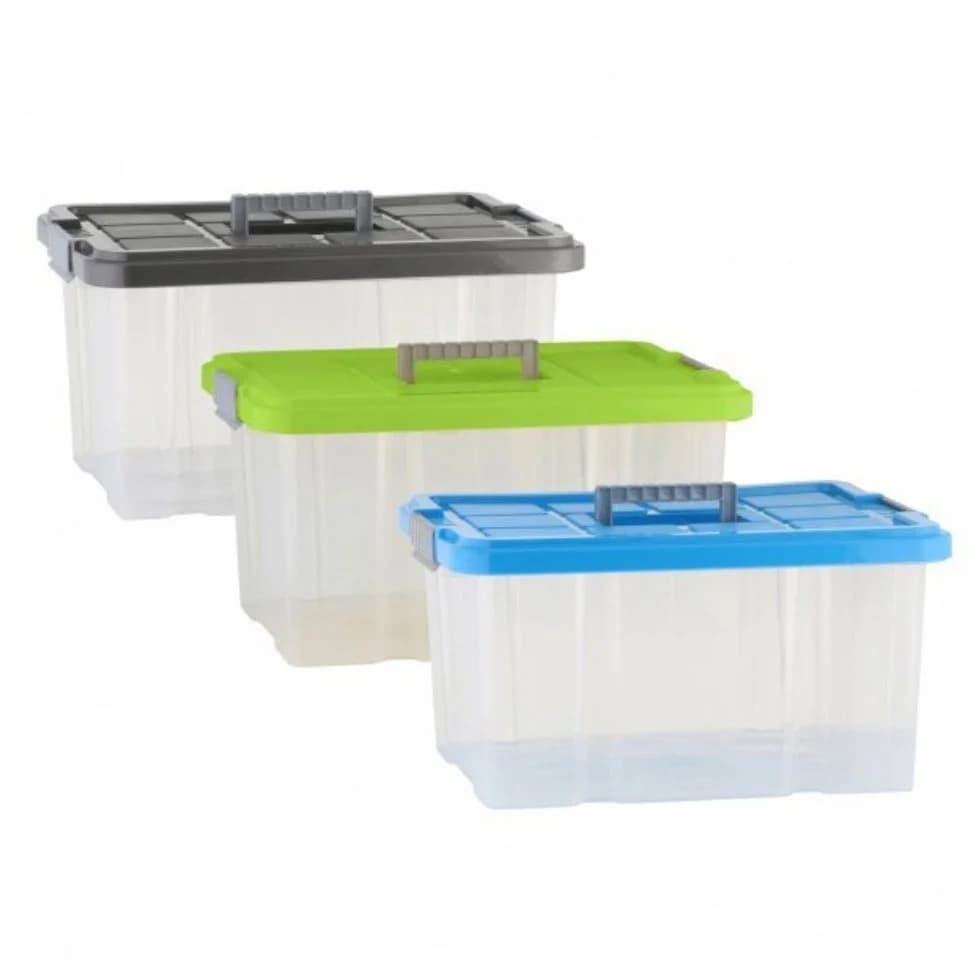 axentia Aufbewahrungsbox Unibox mit Deckel 27l Kunststoff