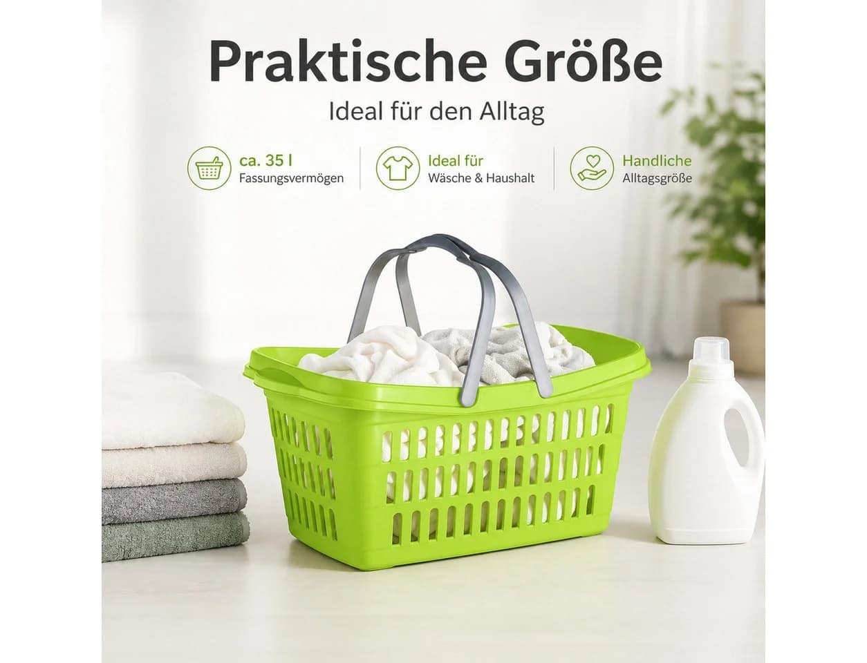 Testrut Wäschekorb Farbenfroh Kunststoff 60 cm Robust und Praktisch - Bild 4