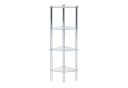 Axentia Badregal Glas-Eckregal Badezimmerregal Standregal aus Glas mit 4 Böden Bild 1