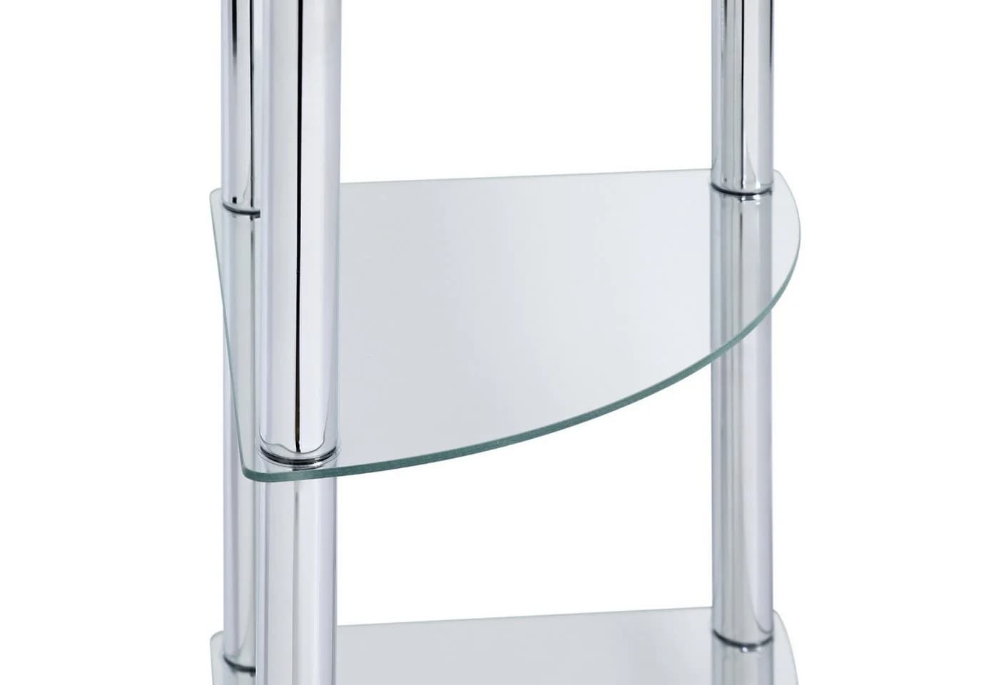 Axentia Badregal Glas-Eckregal Badezimmerregal Standregal aus Glas mit 4 Böden - Bild 5