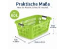 axentia Wäschekorb Kunststoff Anthrazit/Grün/Blau Bild 1