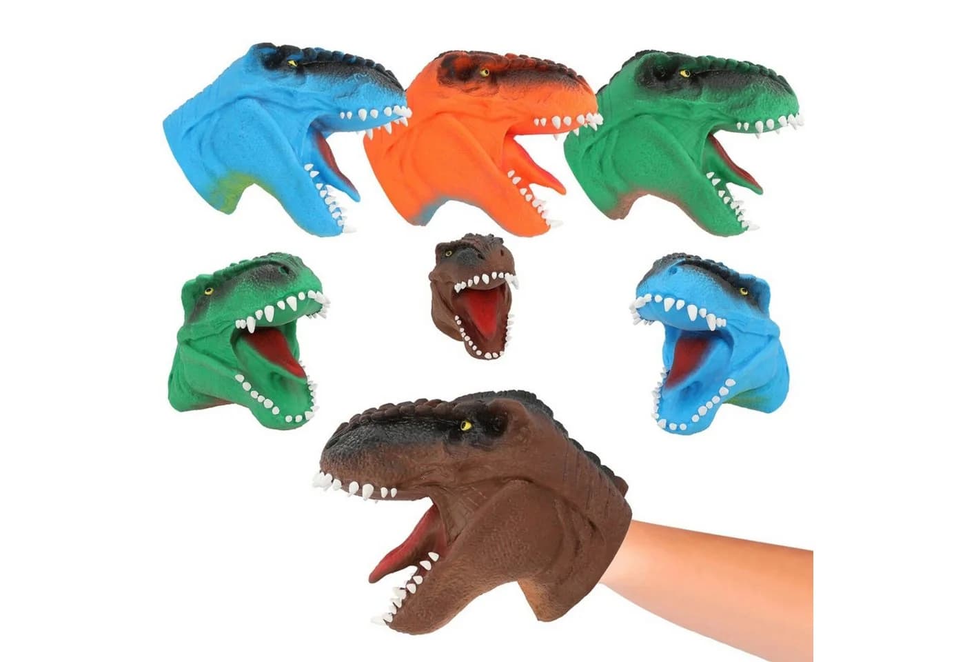 Depesche T-Rex Handpuppe Bunt Dehnbar TPR