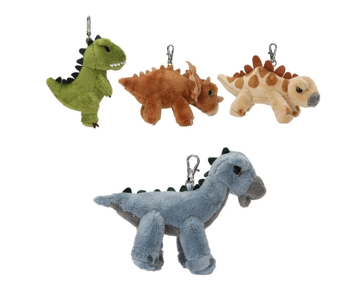 Depesche Kuscheltier Dino World Plüschdino Anhänger mit Karabiner