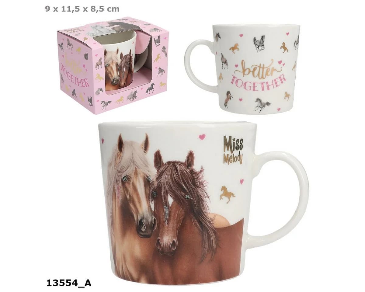 Depesche Miss Melody Becher 250 ml Porzellan Gold Aufdruck