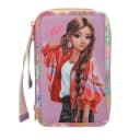 Depesche 3-Fach Federtasche mit Anhänger GIRL POWER inkl. Stifte Bild 2