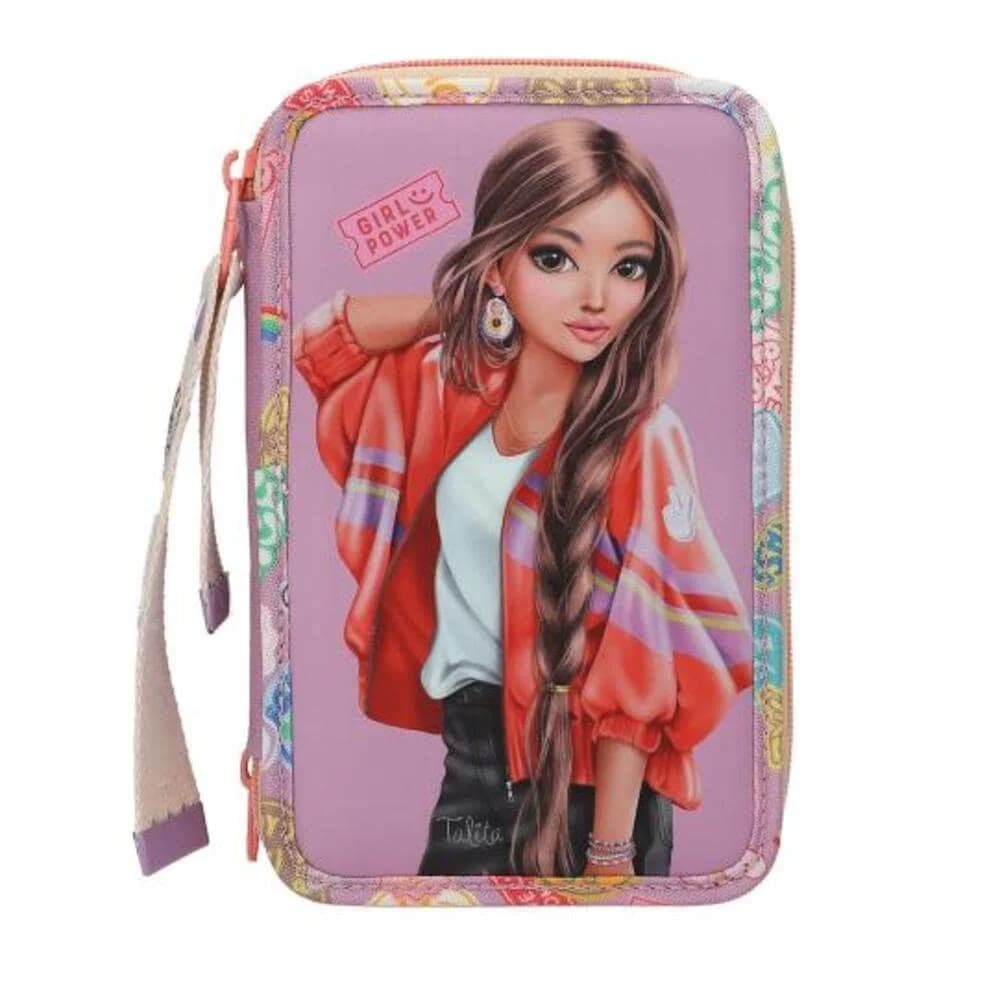 Depesche 3-Fach Federtasche mit Anhänger GIRL POWER inkl. Stifte - Bild 2