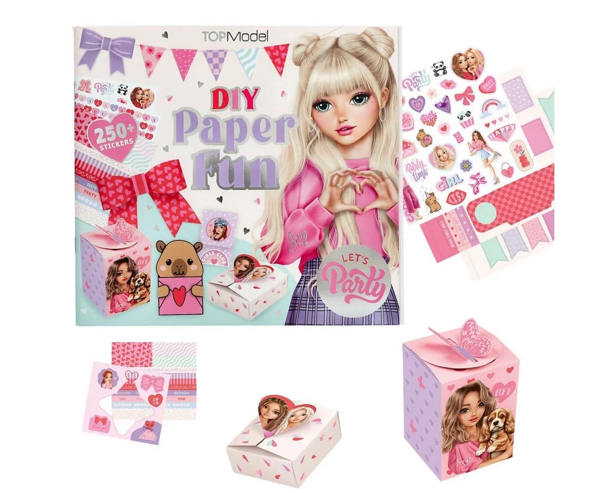 Depesche TOPModel DIY Paper Fun Bastelbuch mit 250 Stickern