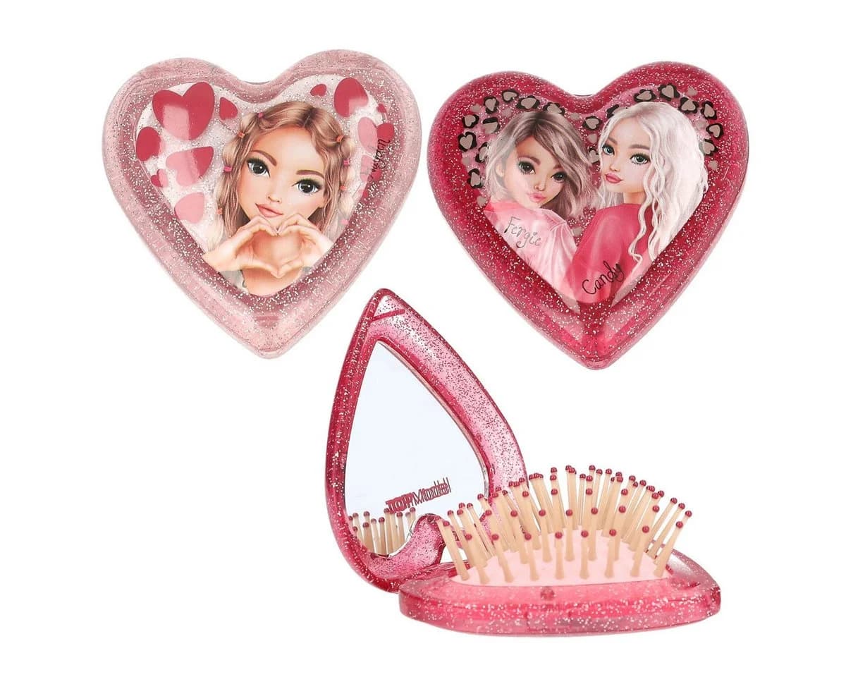 Depesche TOPModel Klapphaarbürste Herz LEOHEART Rosa