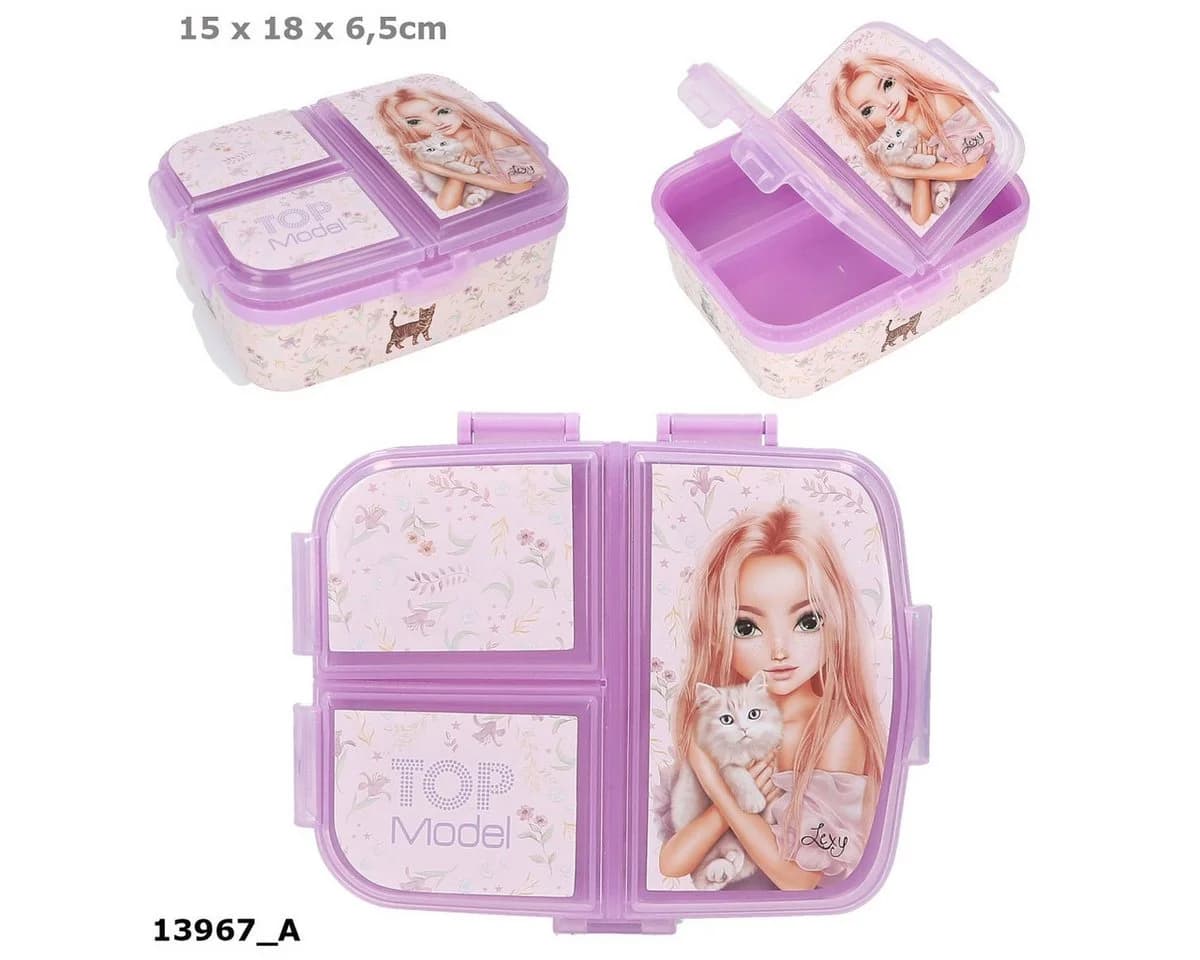 Depesche TOPModel Brotdose XL BLOOMING KITTY 4 Fächer BPA-frei