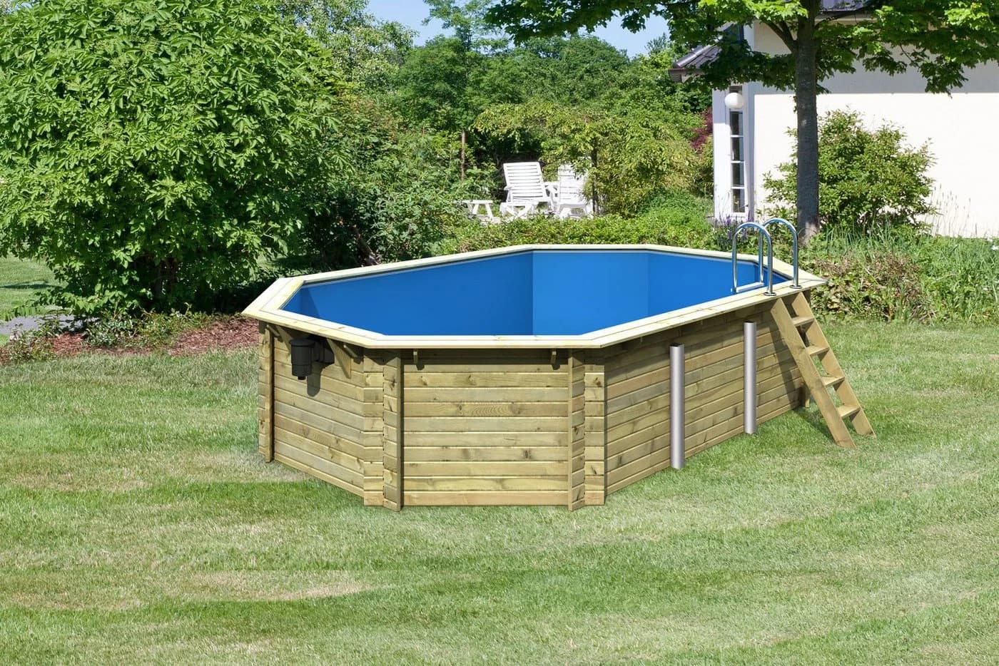 Achteckpool KARIBU PALMA Set A - Bild 2