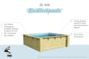 Rechteckpool aus Fichtenholz und PVC Bild 1