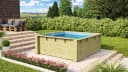 Rechteckpool aus Fichtenholz und PVC Bild 2