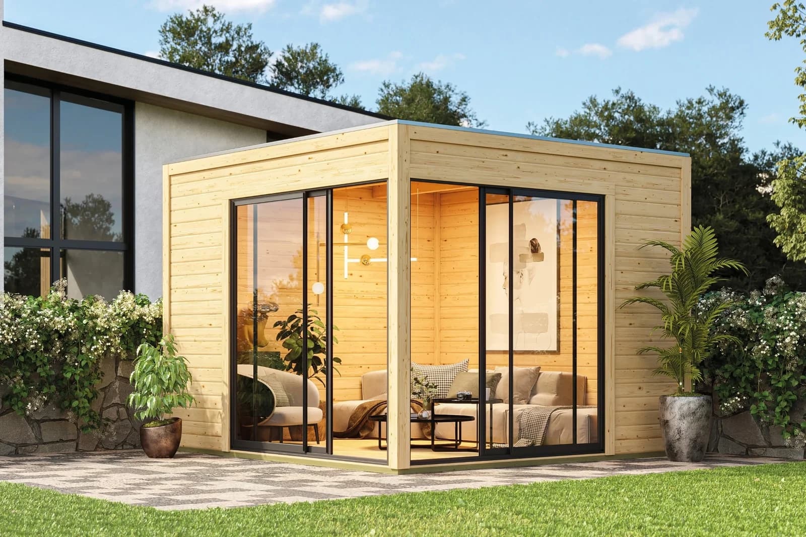 Gartenhaus Karibu Ditsche 3 Massivholz