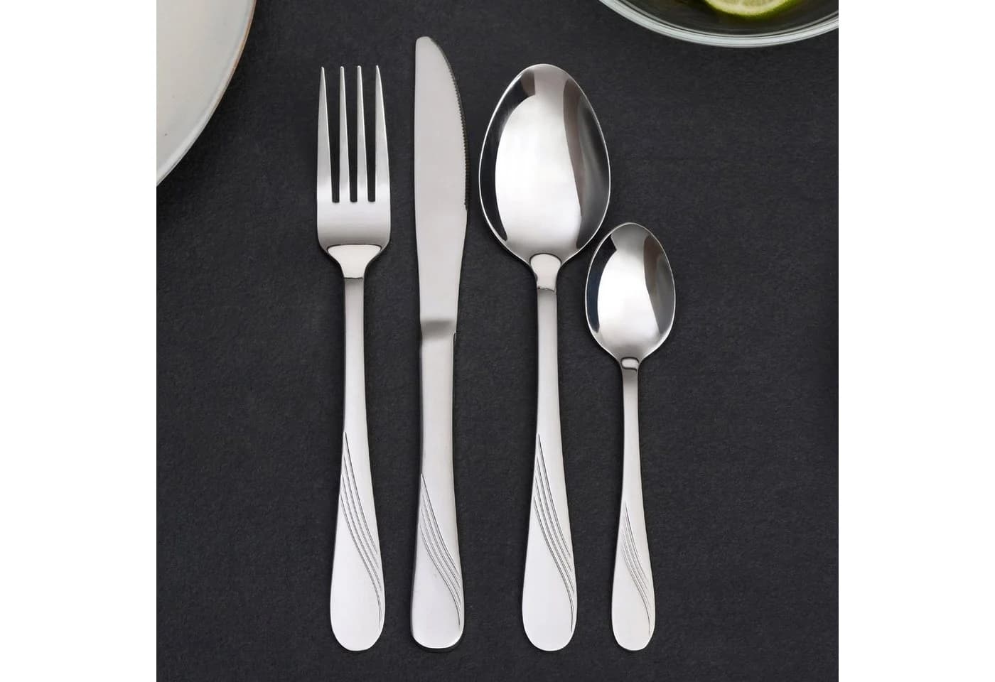 GRÄWE Besteck-Set 24-tlg. Stralsund Edelstahl 18/0 Silber