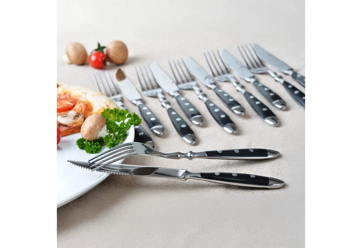 GRÄWE Steakmesser 6-tlg. Serie Nürnberg Schwarz