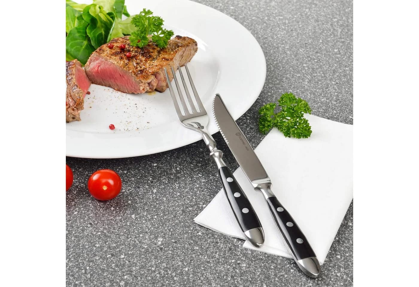 GRÄWE Steakmesser 6-tlg. Serie Nürnberg Schwarz - Bild 3