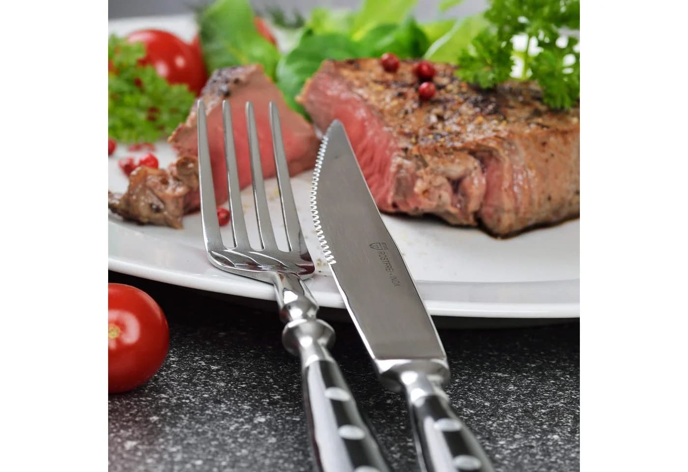 GRÄWE Steakmesser 6-tlg. Serie Nürnberg Schwarz - Bild 4