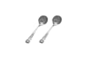 GRÄWE Zuckerlöffel 2er Set Rosendekor Edelstahl Silber Bild 2
