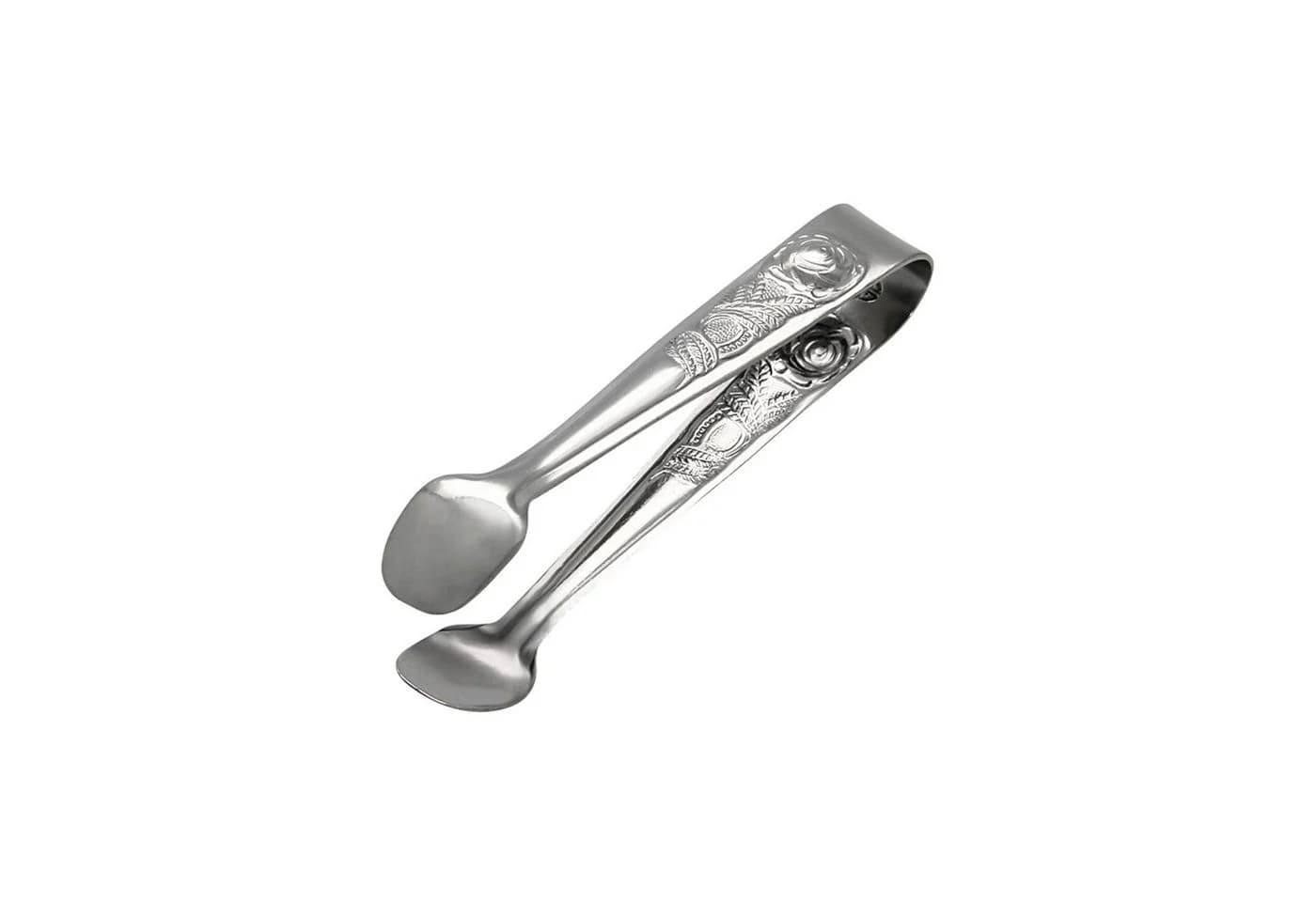 GRÄWE Zuckerzange Edelstahl Rosendekor Silber - Bild 2