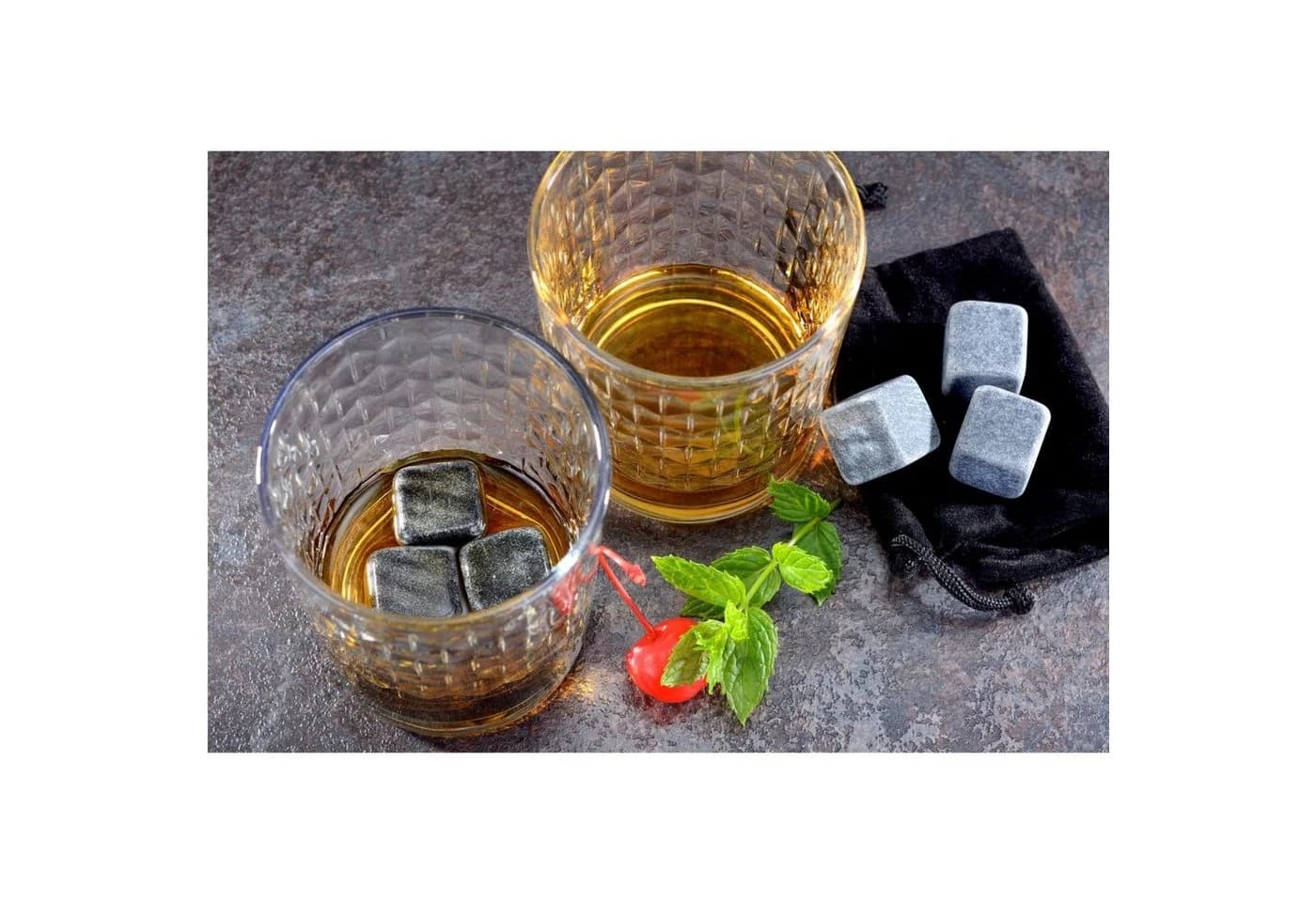 GRÄWE Whiskysteine aus Granit 6 Stück Grau - Bild 4