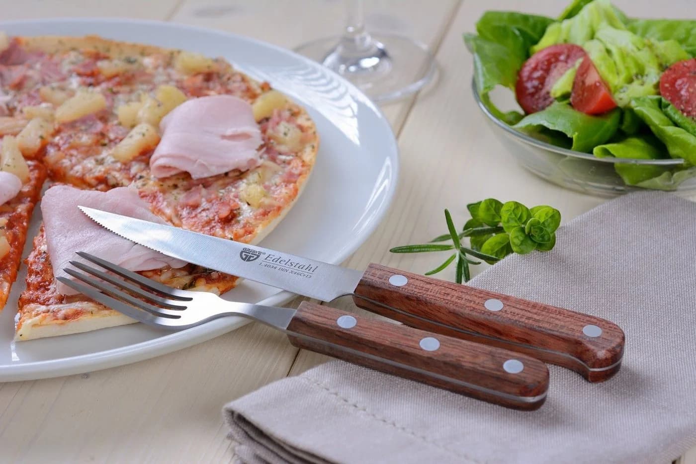 GRÄWE Steakbesteck 4-tlg. mit Steakmesser und Steakgabel, Edelstahl - Bild 3